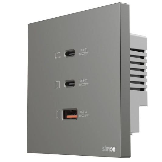 Simon USB A+C Chargers M7-Grey