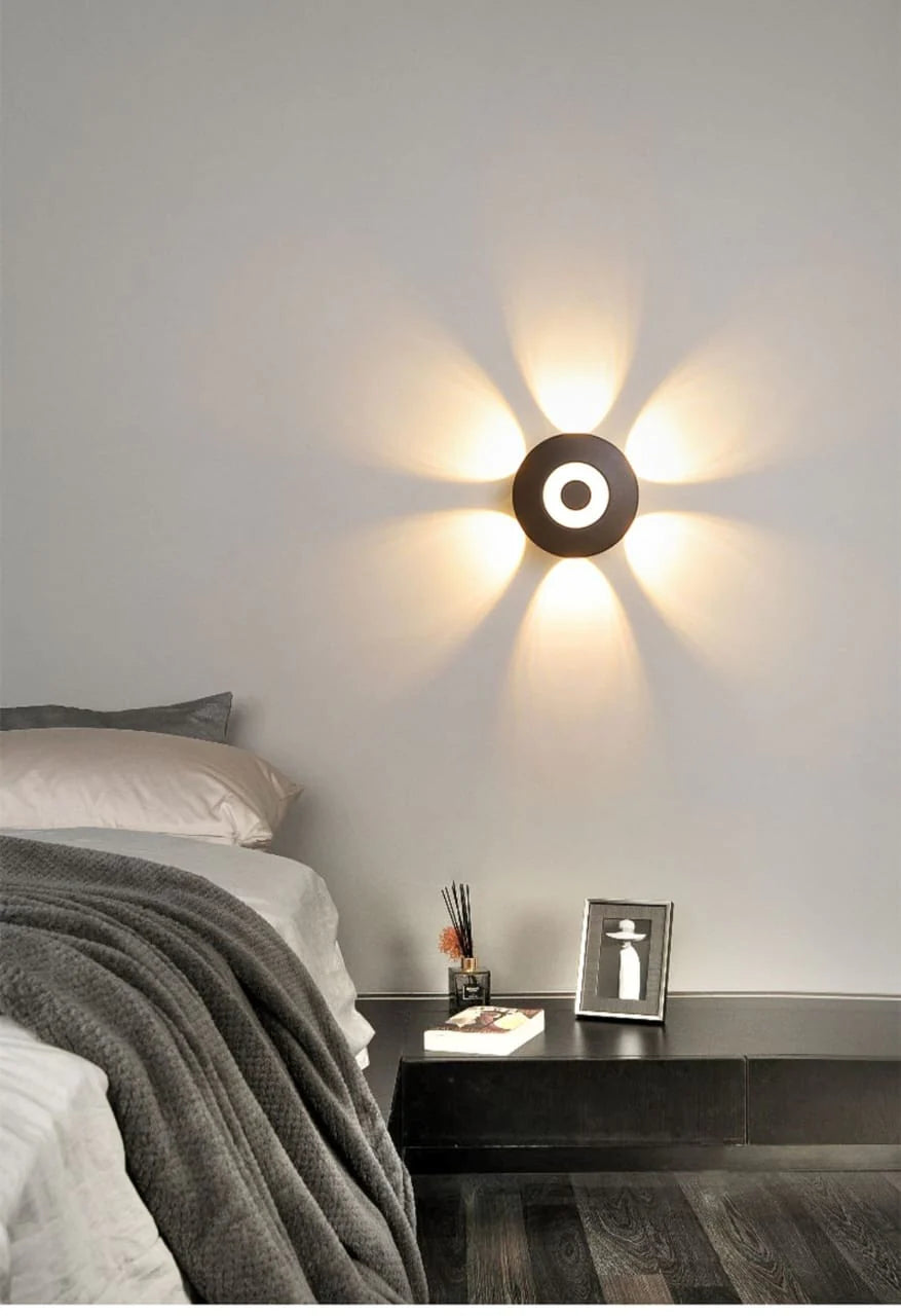 Modern 6-Side Glow Outdoor / Indoor Waterproof Wall Light