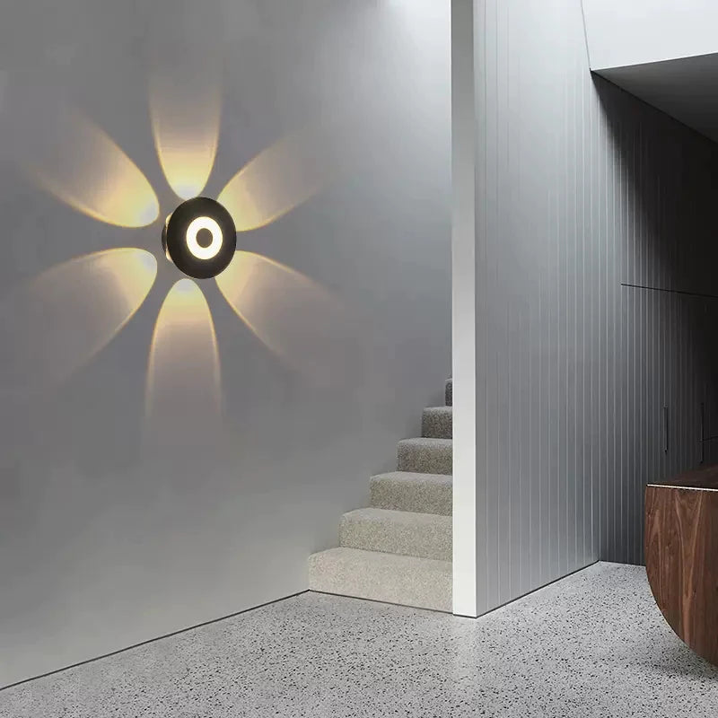 Modern 6-Side Glow Outdoor / Indoor Waterproof Wall Light