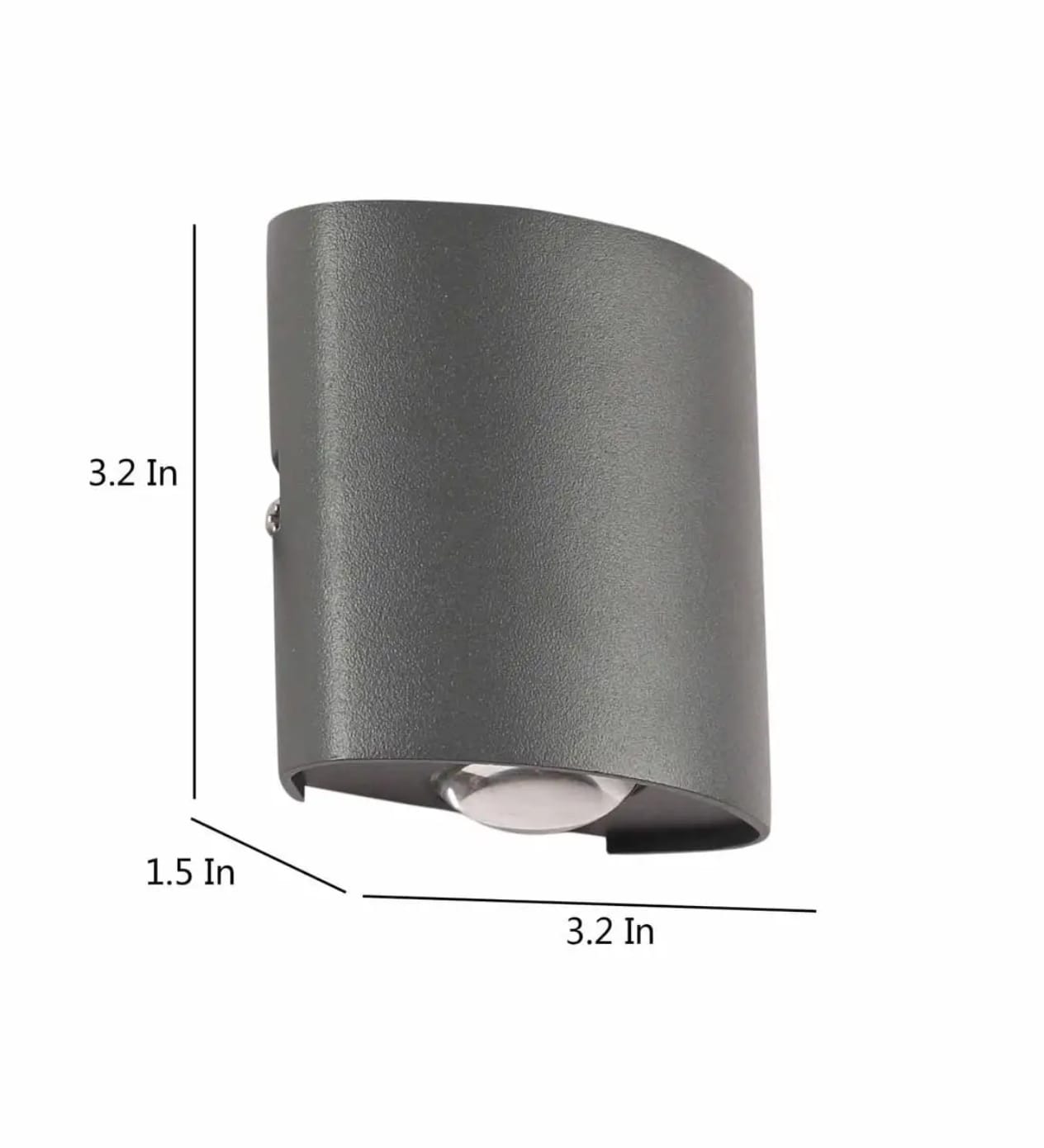 Modern Square-shaped 1Up & 1Down Side Wall Light