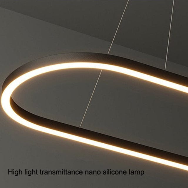 Modern Oval LED Chandelier (9362-BK)