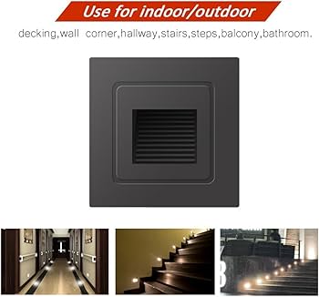 Square Recessed Water Proof LED Step Light IP65          (Small 2")