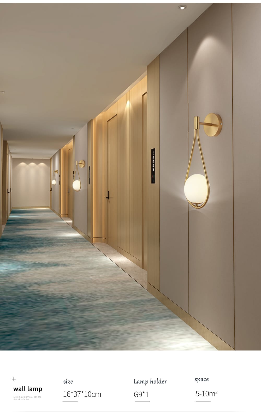 Golden Droplets Modern Decorative Wall Lamp