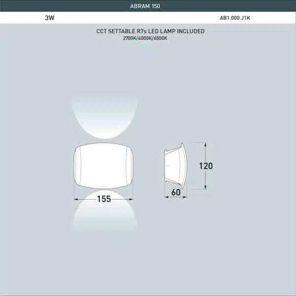 Abram-150, Surface Type up/down Wall Light