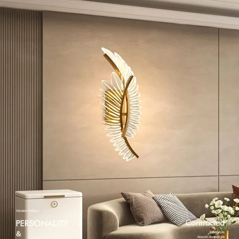 Modern Gold Designer Double Wing Wall Light