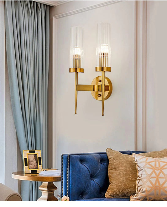 Modern Double Head Candlestick Wall Lamp