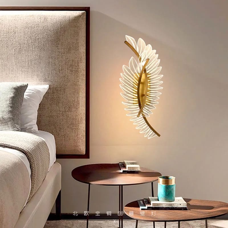 Modern Gold Designer Double Wing Wall Light