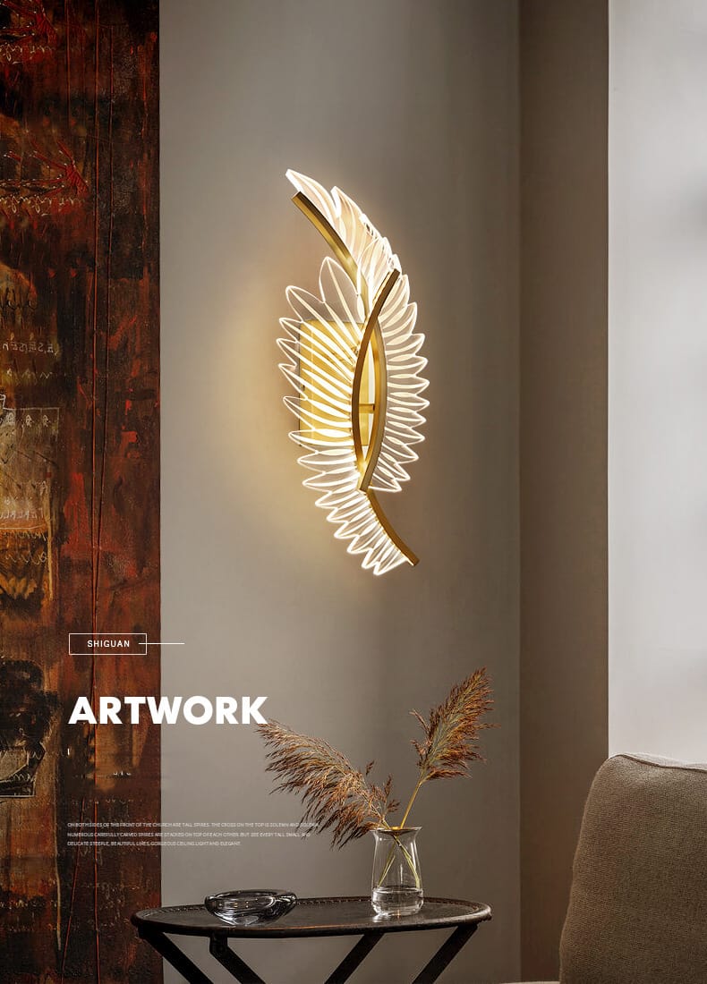 Modern Gold Designer Double Wing Wall Light