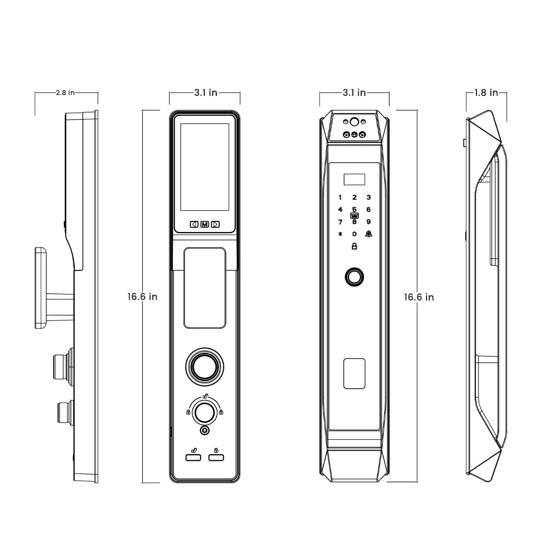 Smart AI Classy Door Lock - Okasha Smart