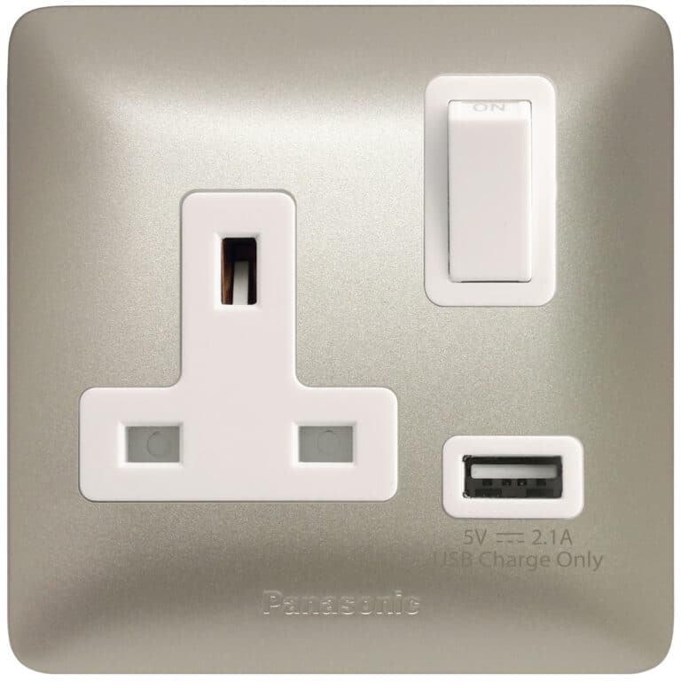 1G 13A Socket with USB Charger - Panasonic