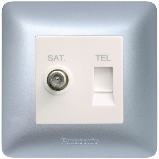 1G TV Socket + 1G Tel Socket