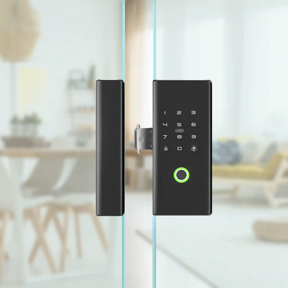 Smart Glass Door Lock (Glass to Glass Frame) - Okasha Smart