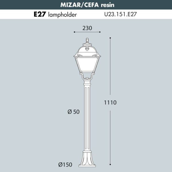 MIZAR-CEFA Classical Bollard (Made in Italy)