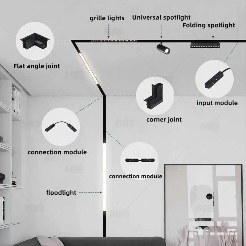 Recessed LED Magnetic Track Lighting