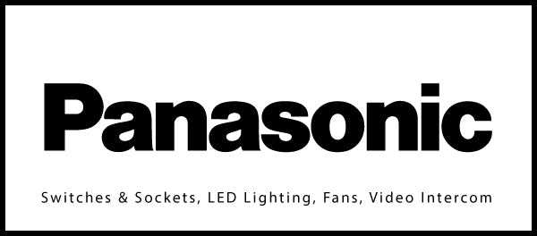 Panasonic logo in blue on a white background