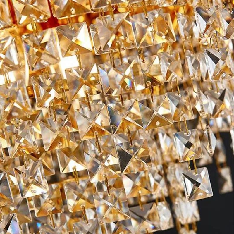 Luxury Rectangular Round Crystal Chandelier (500mm)