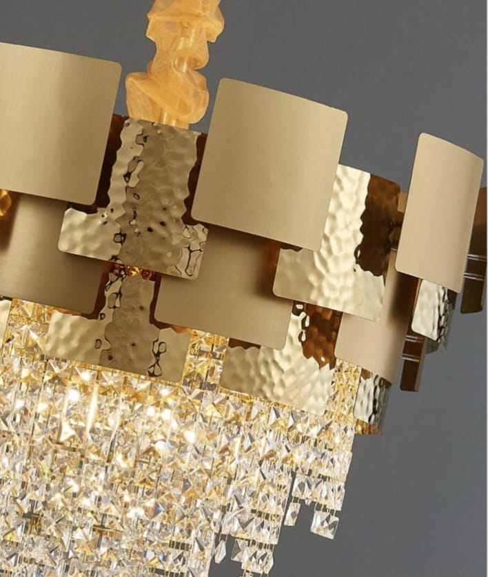 Luxury Rectangular Round Crystal Chandelier (500mm)