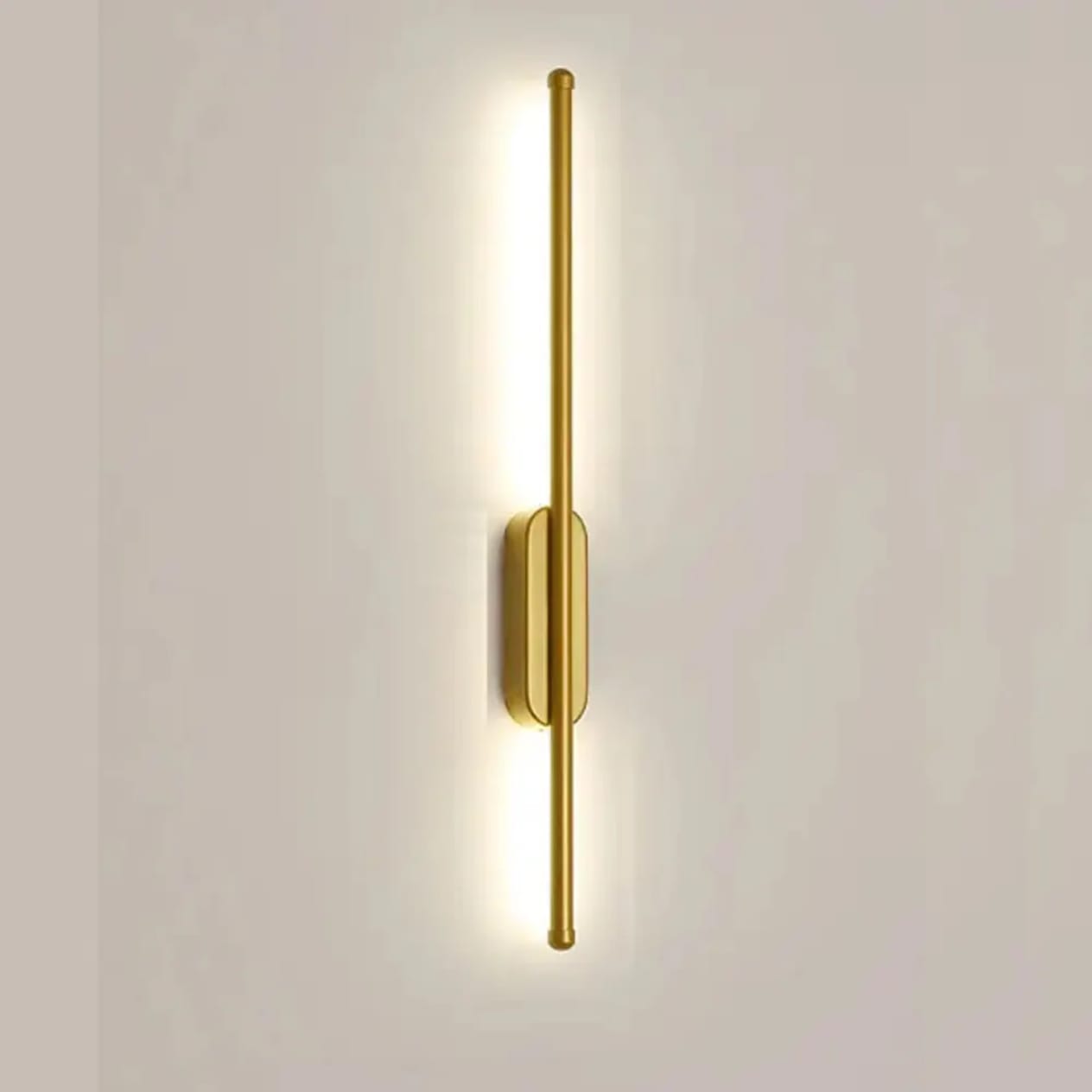 Modern Long Gold Stick LED Wall Light (60cm)