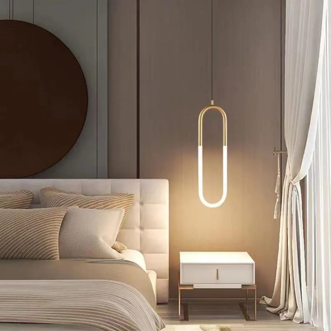 U Shaped Long Line Modern Hanging Lamp