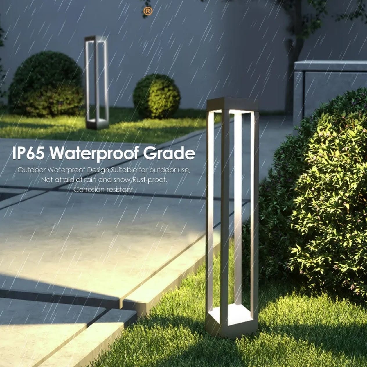 Modern Outdoor Garden Bollard Light Waterproof IP65