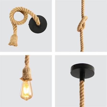 Decorative Vintage Rope Hanging Light