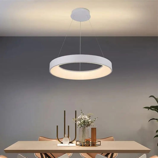 Modern Round Aluminum Chandelier (9085-Round,GREY)