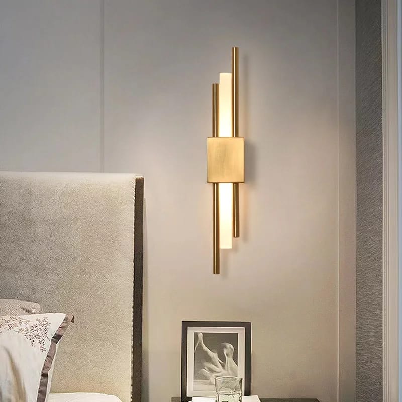 Modern Stylish Gold Pipe Acrylic Wall Lamp