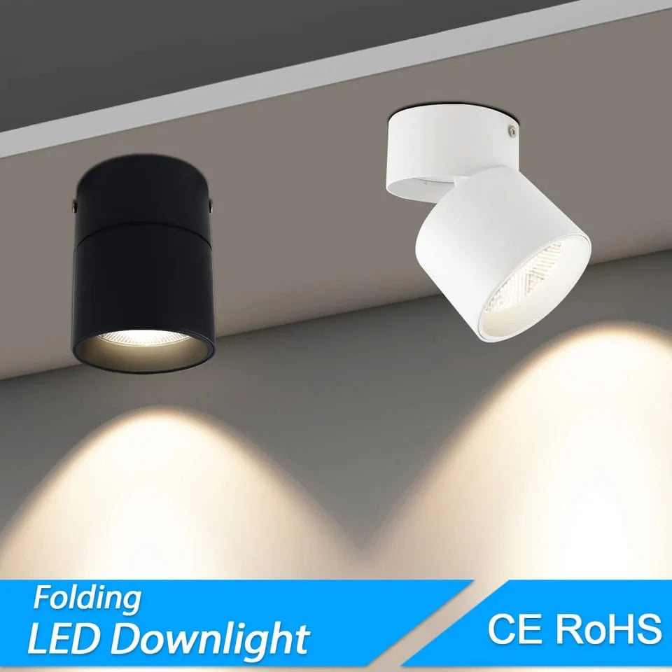 Surface Mounted Adjustable Cylindrical COB Spot Light