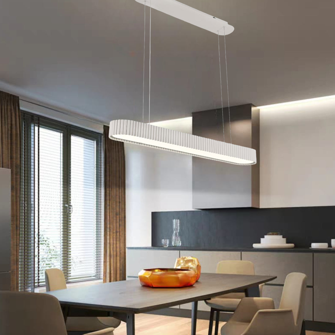 Modern Oval LED Chandelier  (9001WH)