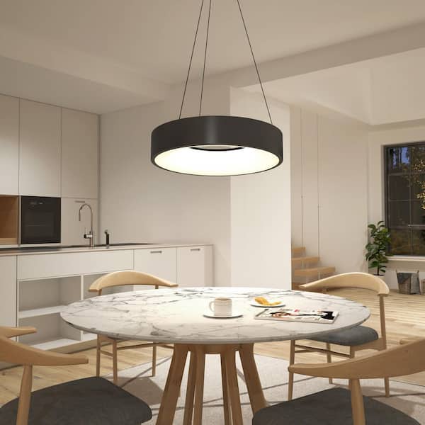 Modern Round Aluminum Chandelier (9085-Round Black)
