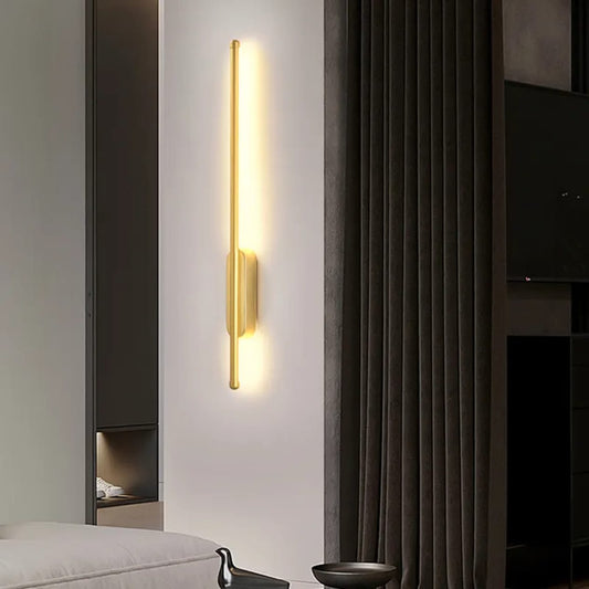 Modern Long Gold Stick LED Wall Light (60cm)