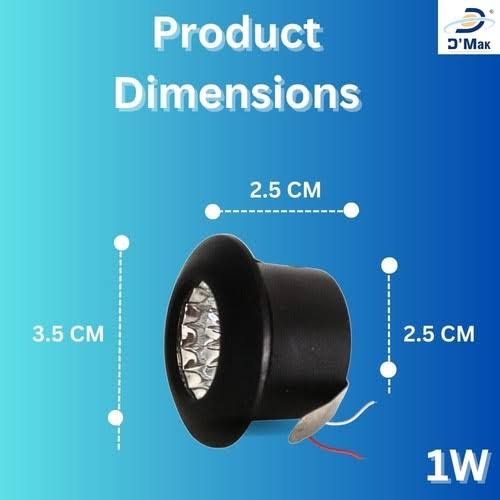 Recessed COB  Down Light 1W 1"