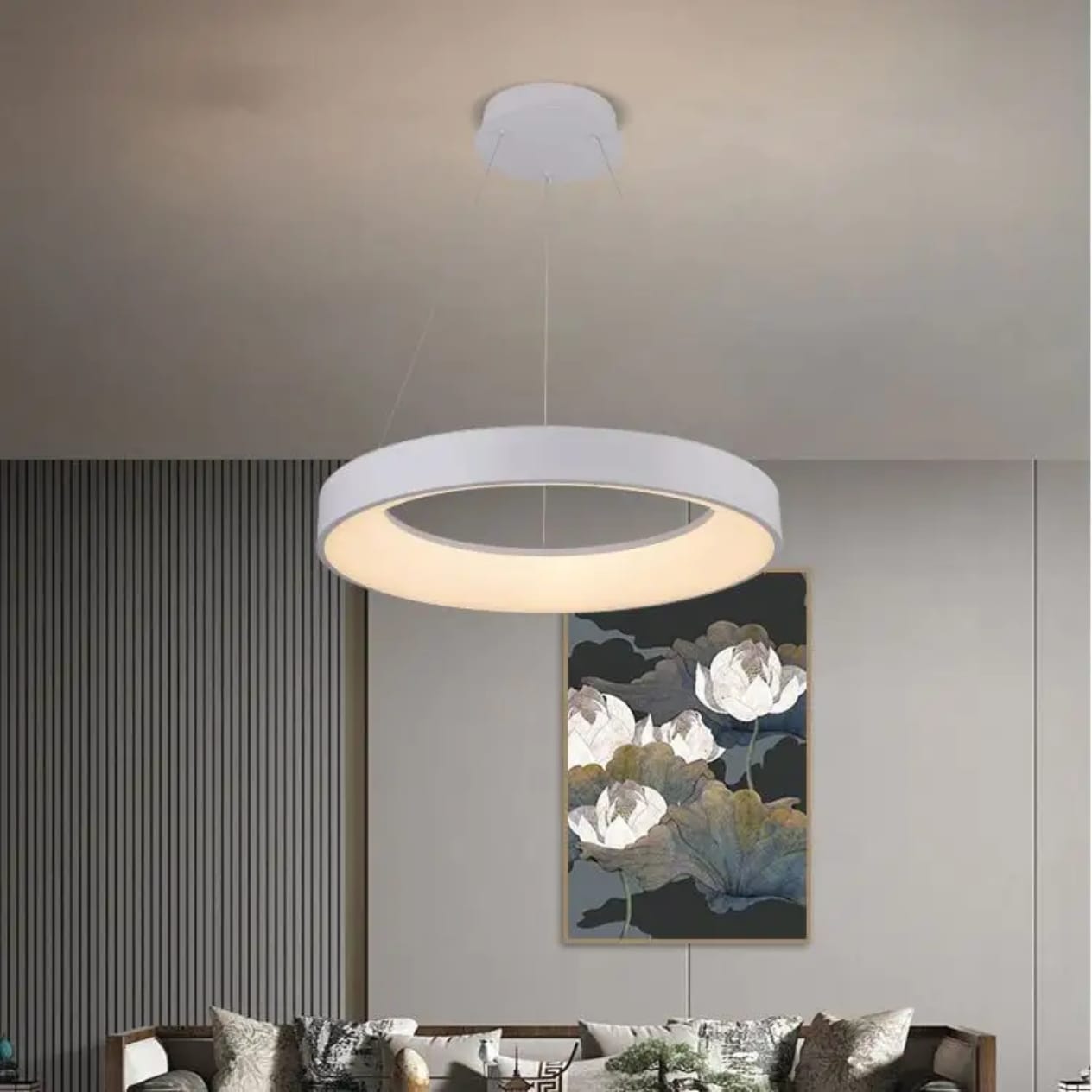 Modern Round Aluminum Chandelier (9085-Round,GREY)