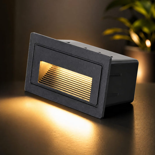 Stair Recessed Rectangular Waterproof LED Wall Light (2"x4")