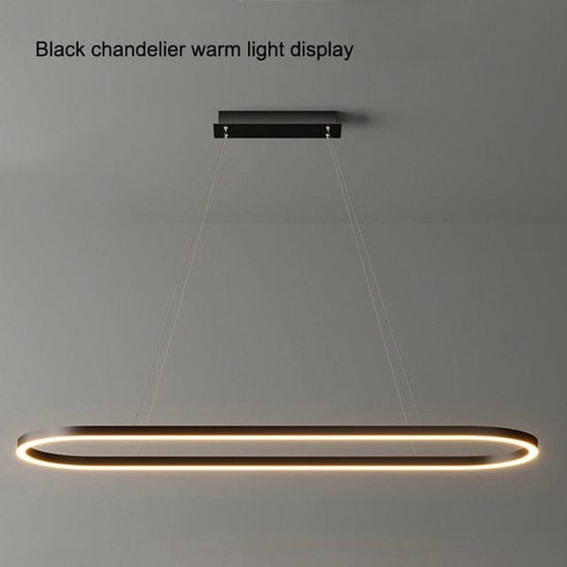 Modern Oval LED Chandelier (9362-BK)