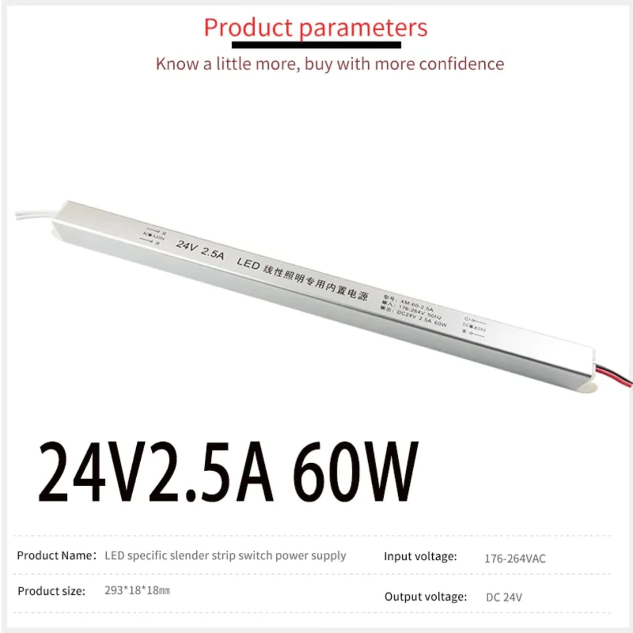 Slim Power Supply for Profile Lights 36w/60w