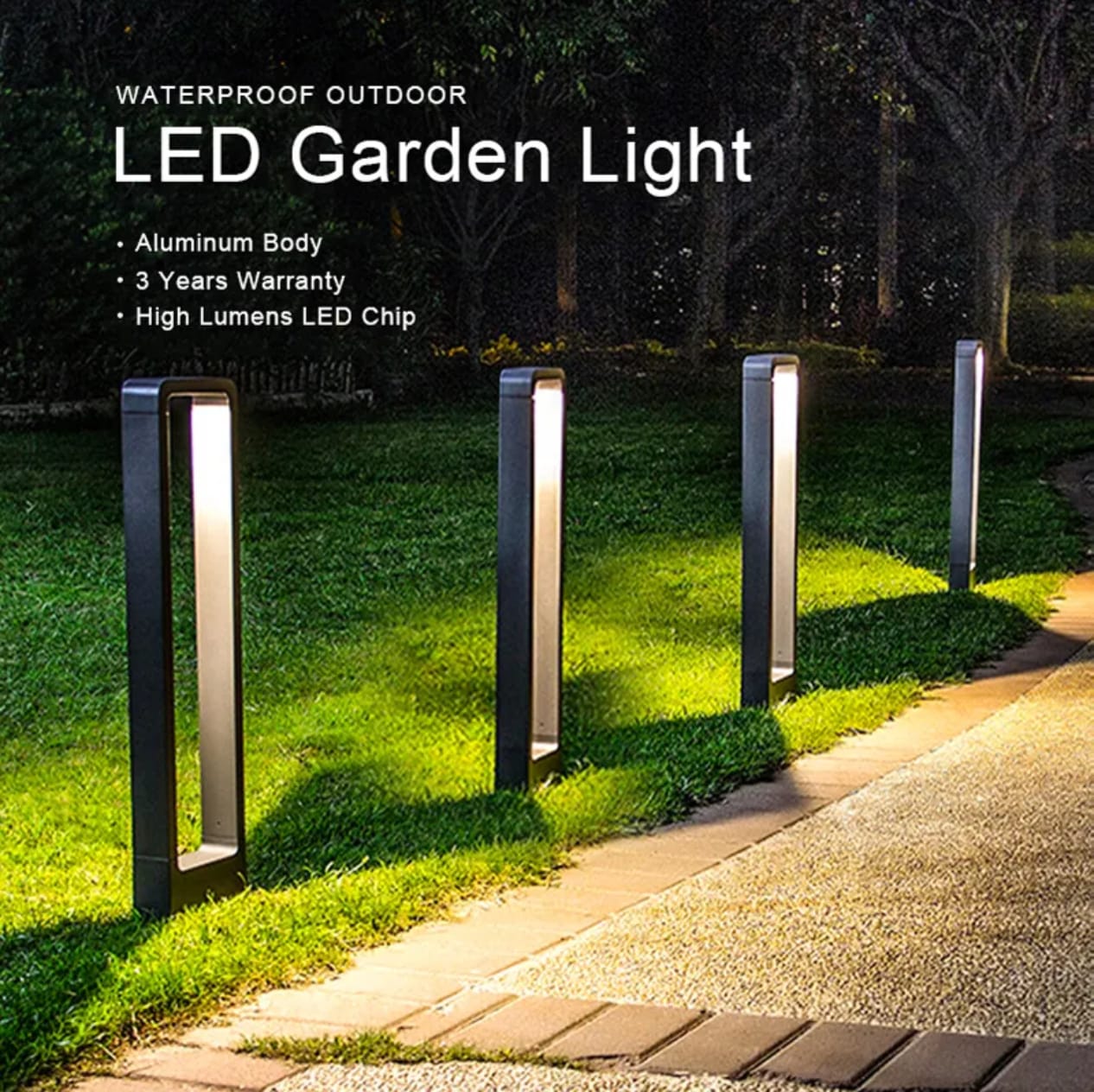 Modern Garden LED Bollard Light Waterproof IP65