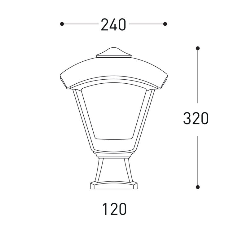 Disma/Dario Classic Style Outdoor Wall Top/ Gate Light