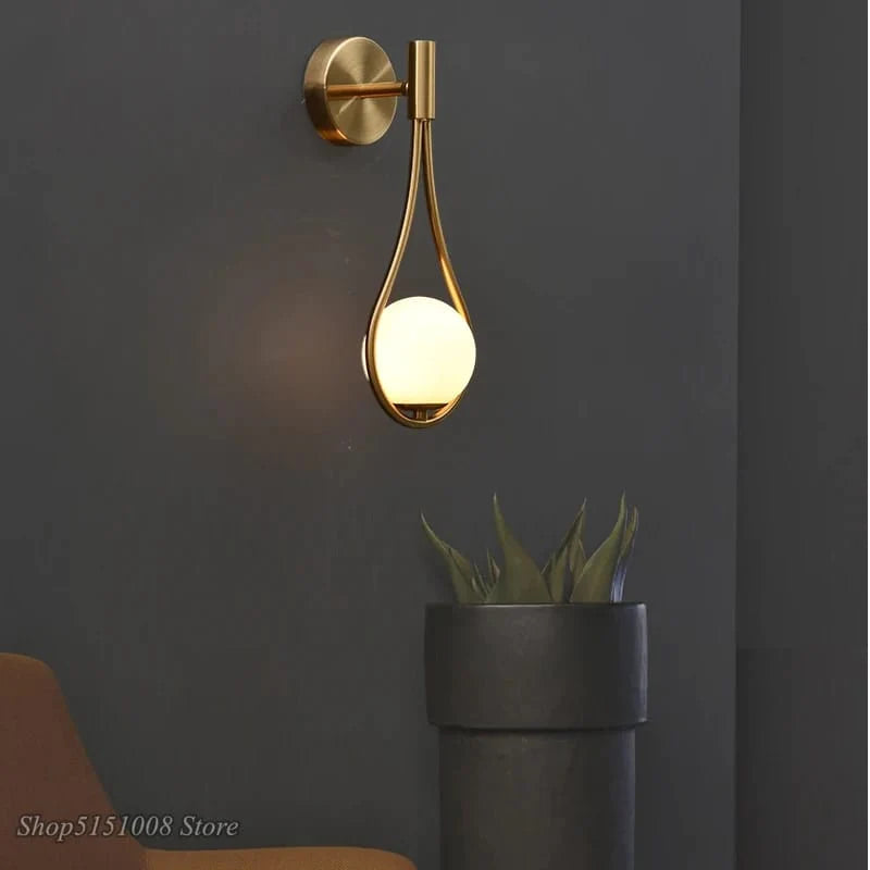 Golden Droplets Modern Decorative Wall Lamp