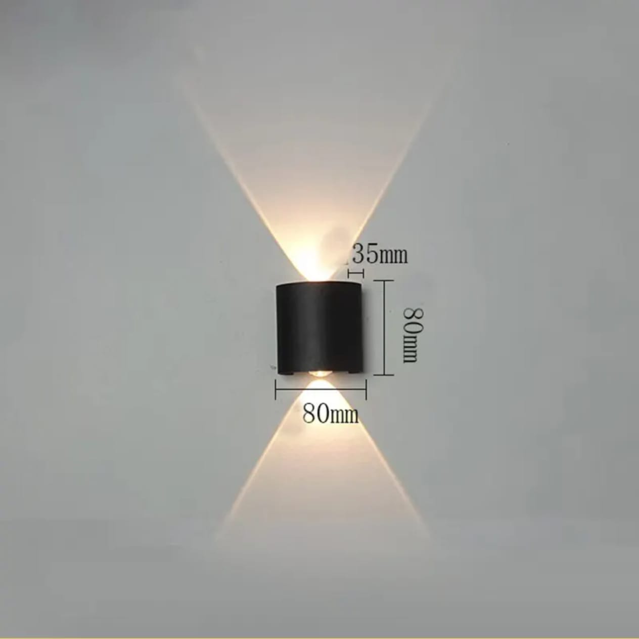 Modern Square-shaped 1Up & 1Down Side Wall Light