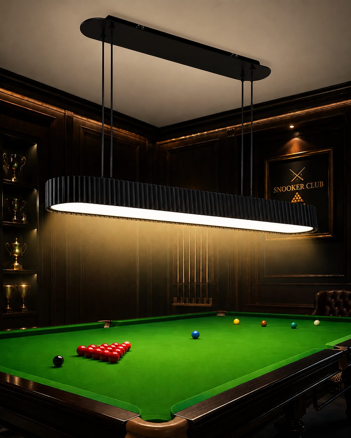 Modern Oval LED Chandelier  (9001BK)