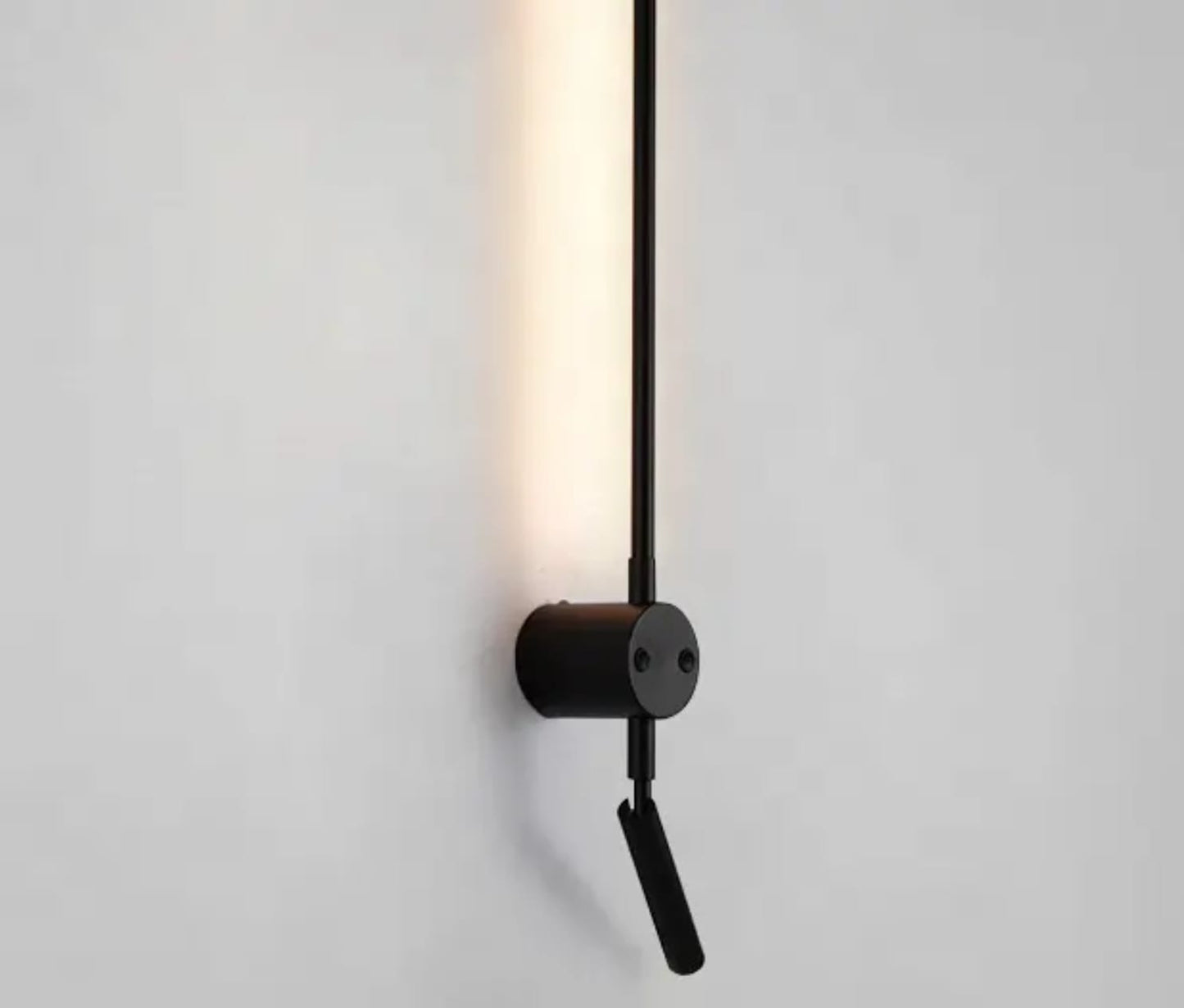 Modern Long Black Stick With Spot Wall Light