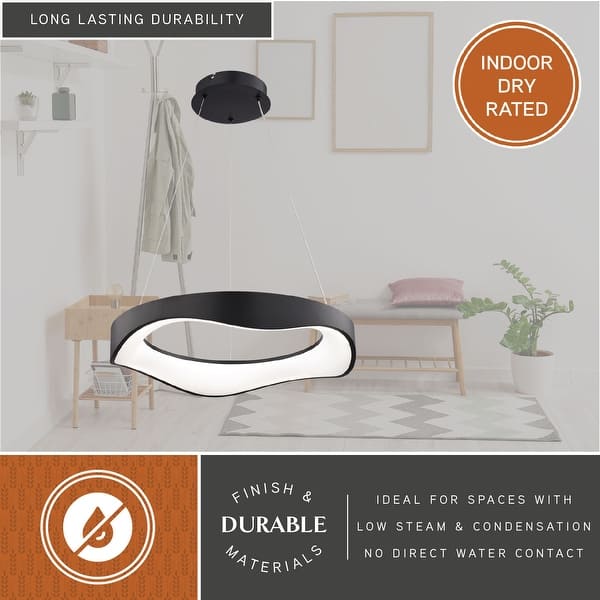Nordic Minimalist LED Pendant Lamp (D627-Round Black)