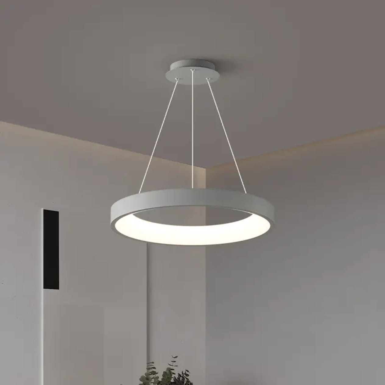 Modern Round Aluminum Chandelier (9085-Round,GREY)
