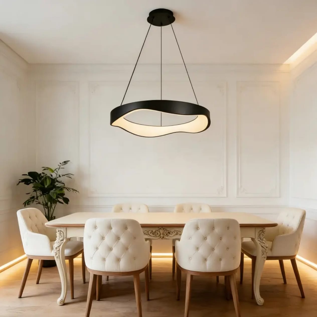 Nordic Minimalist LED Pendant Lamp (D627-Round Black)
