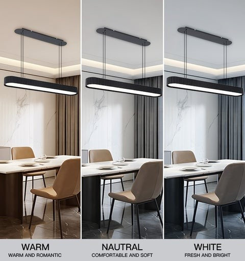 Modern Oval LED Chandelier  (9001BK)
