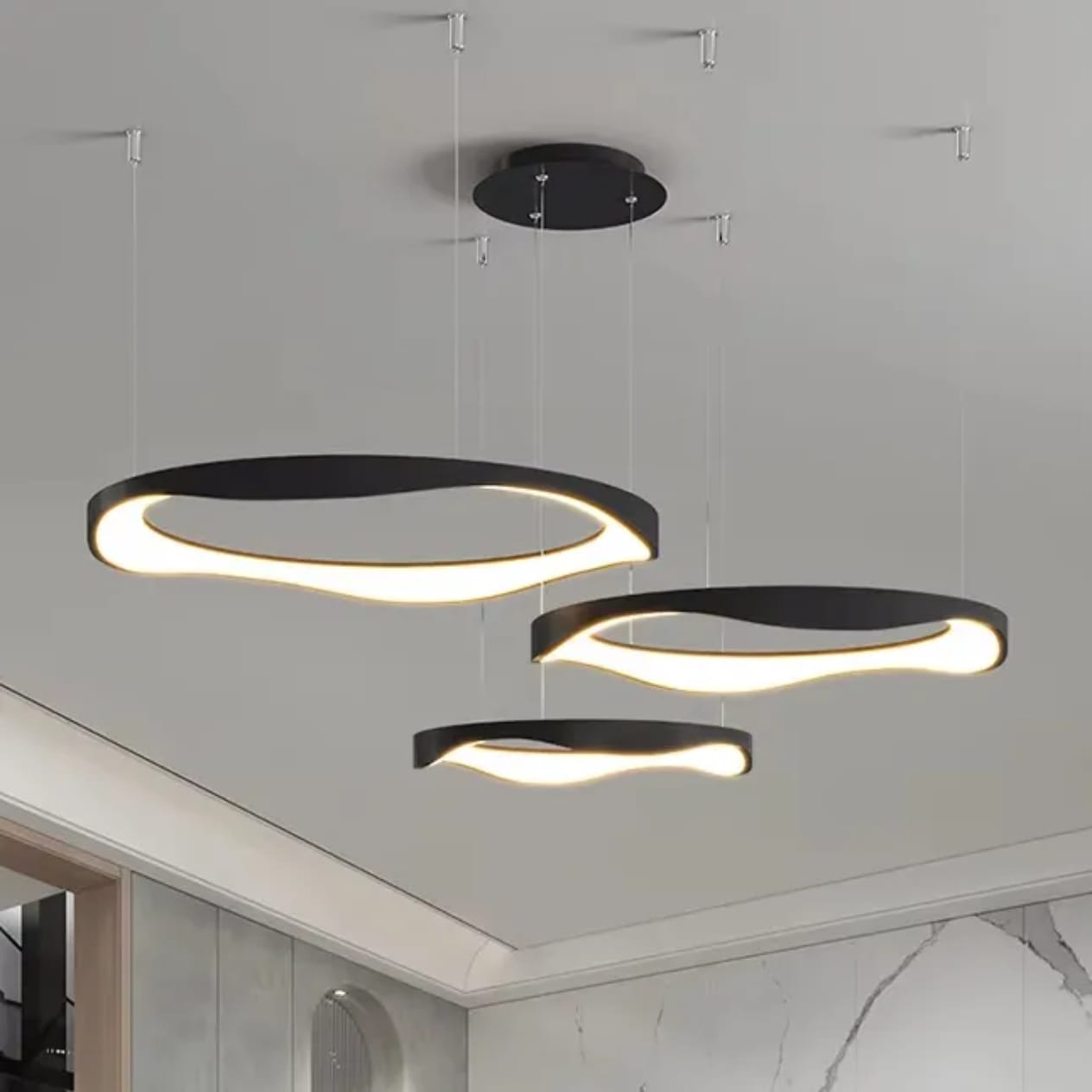 Nordic Minimalist LED Pendant Lamp (D627-Round Black)