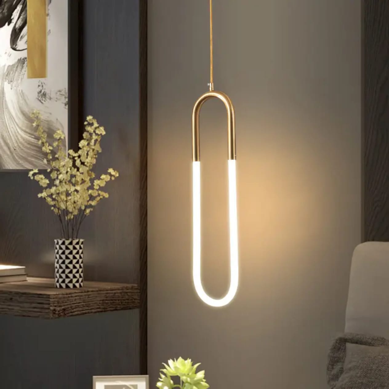 U Shaped Long Line Modern Hanging Lamp