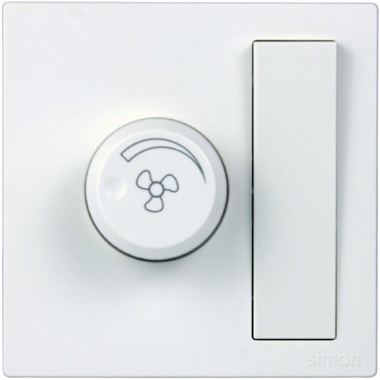 Fan Regulator with Switch - White