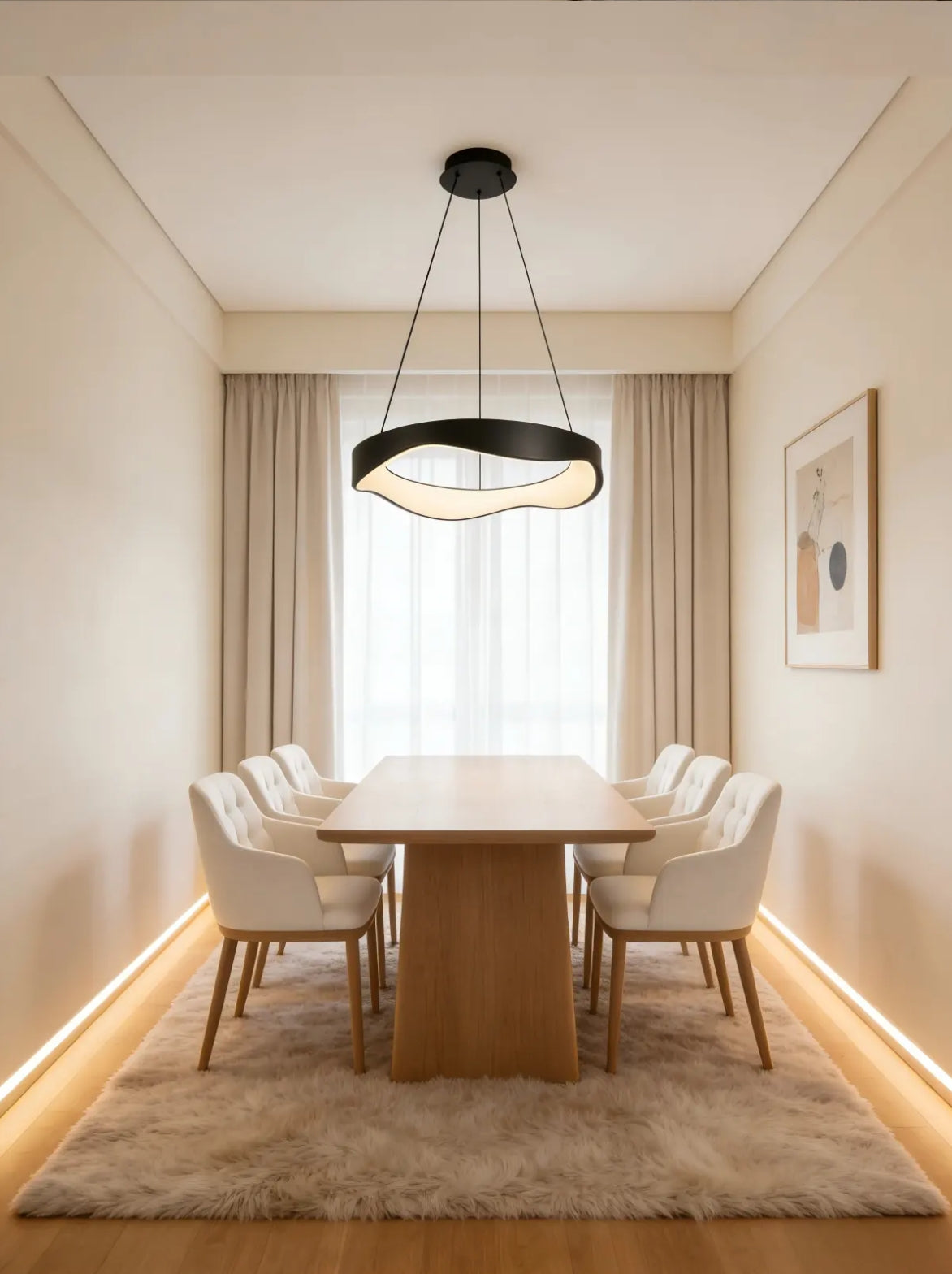 Nordic Minimalist LED Pendant Lamp (D627-Round Black)